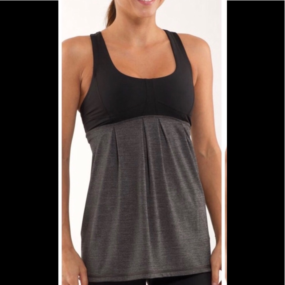 Lululemon Elevate tank top Cinch hem , size 6